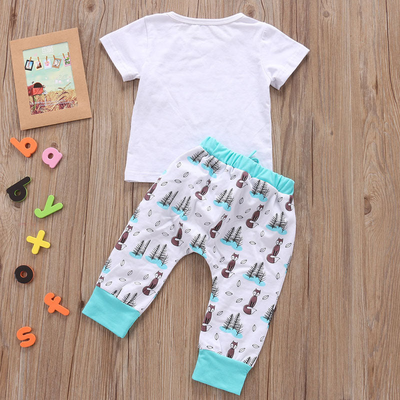 Newborn Baby Clothes Set T-shirt Tops Pants Little Boys and Girls Outfits