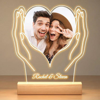 Cadeaux personnalisés pour les grandes occasions Lampe personnalisée avec photo et texte Veilleuse Femmes Hommes Couples Cadeaux d'anniversaire de mariage