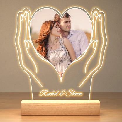 Cadeaux personnalisés pour les grandes occasions Lampe personnalisée avec photo et texte Veilleuse Femmes Hommes Couples Cadeaux d'anniversaire de mariage